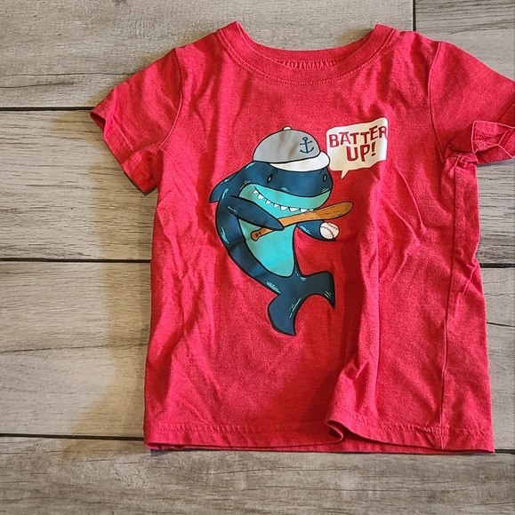 🍓 Cat and Jack Shark baseball tee🧋 💫 🎠 🌸 🍀☃️🪻🍍 - Picture 1 of 2